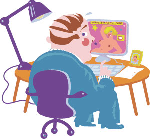 hij is altijd met porno bezig!